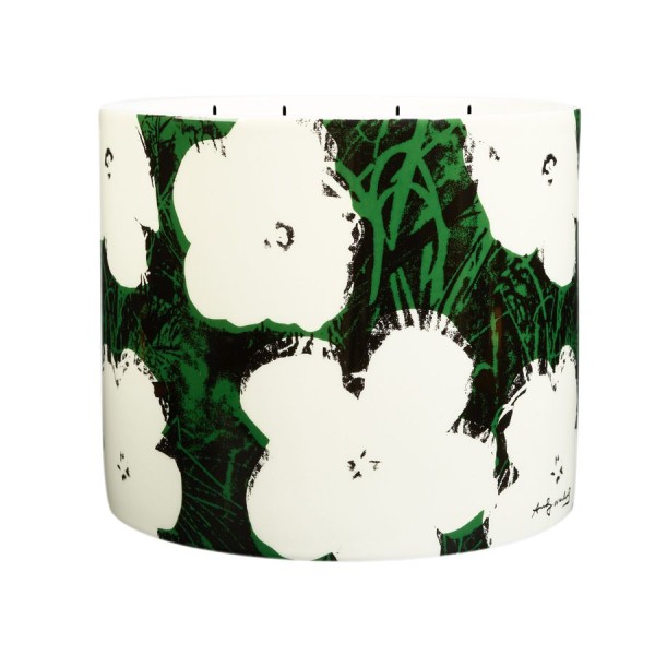 Andy Warhol Duftkerze Porzellantopf "White Flowers on Green" - Lily of the Valley